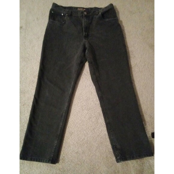 EDGE CORDUROY PANTS BLACK COTTON  36/29 Y2K VINTAGE MEN'S - Picture 1 of 5